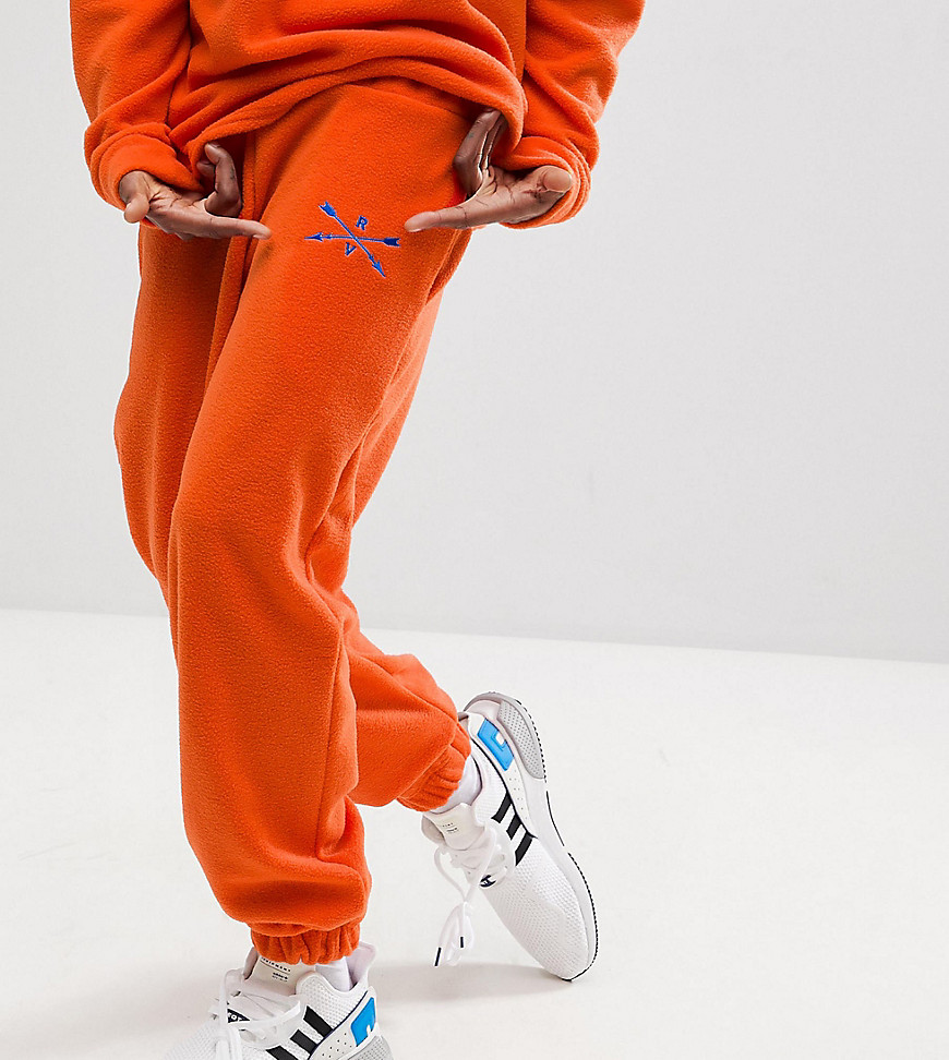 Reclaimed Vintage Inspired Trousers In Orange Fleece - Orange