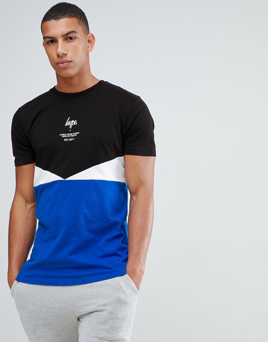 Hype t-shirt with blue chevron colour block