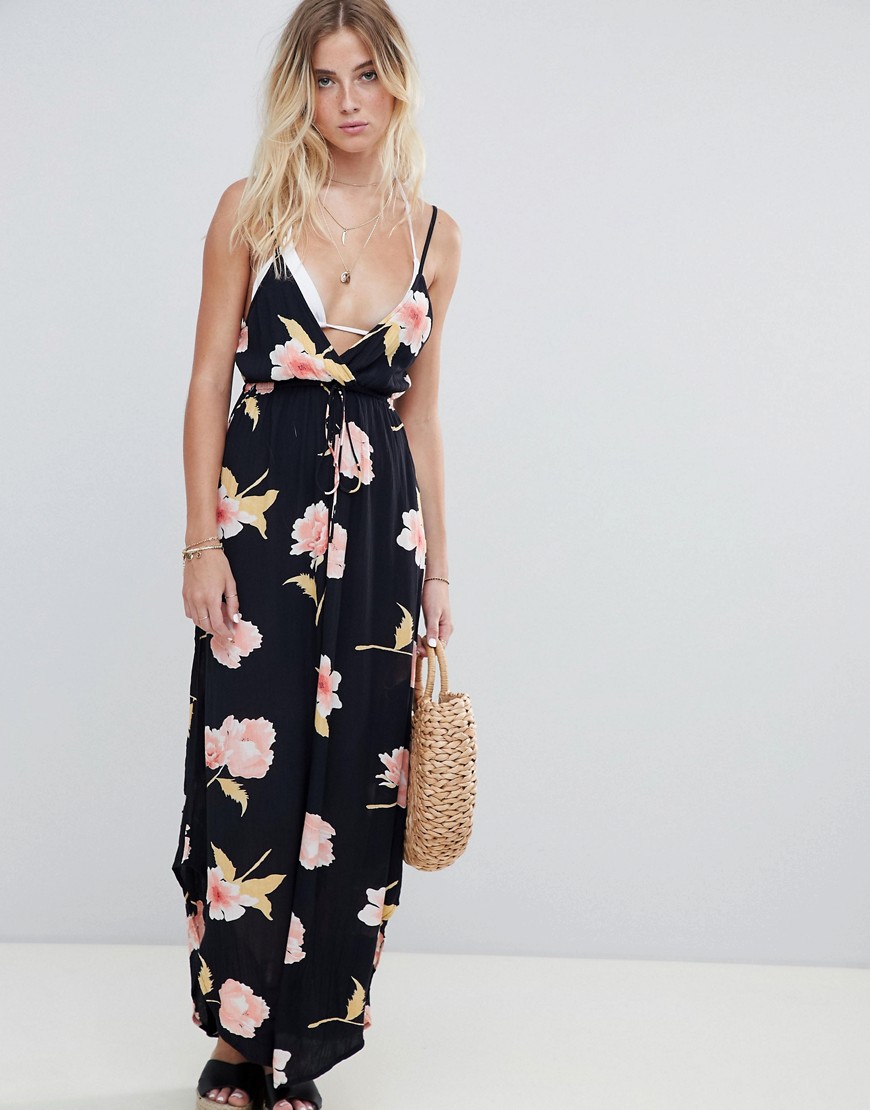Billabong Floral Print Cami Beach Dress