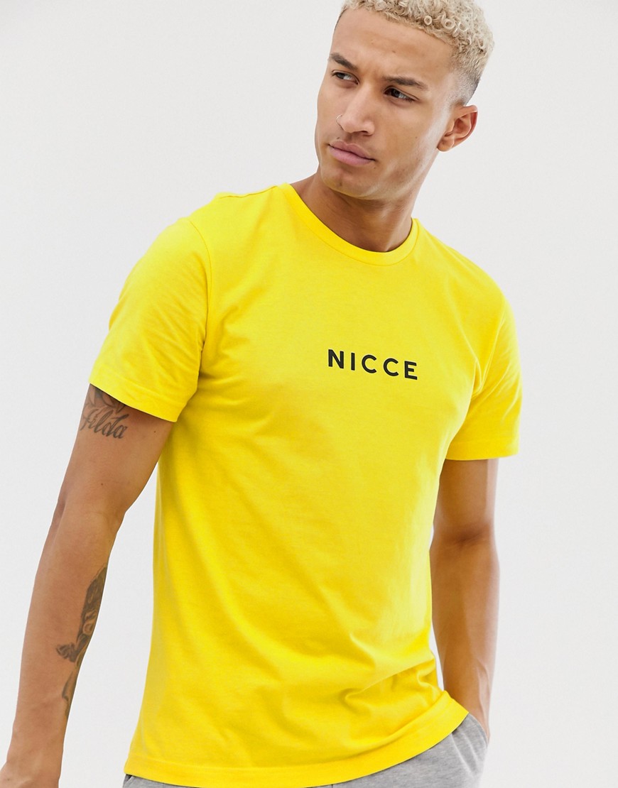 Nicce t-shirt with logo in yellow