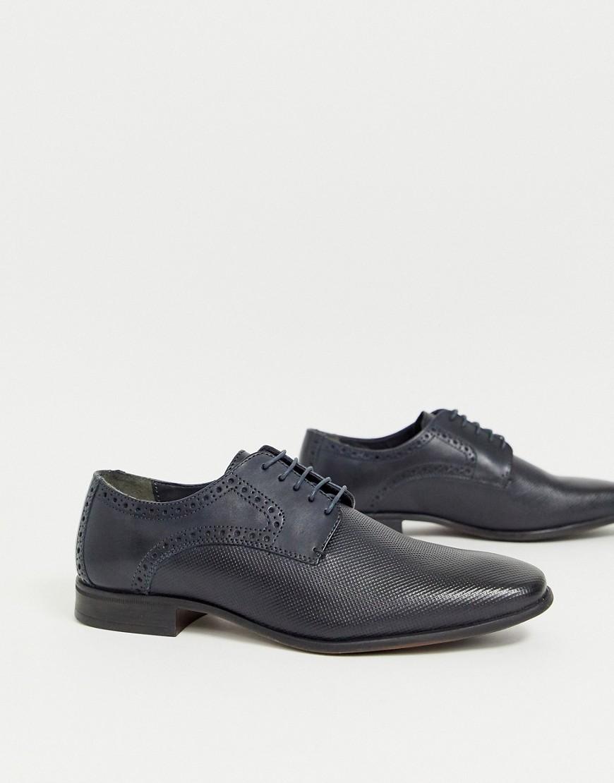 Silver Street leather formal shoes in navy