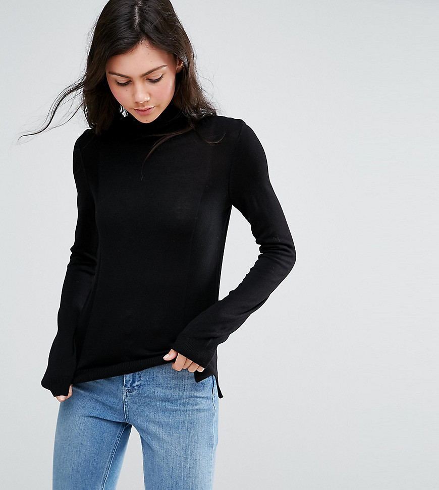 ASOS TALL Jumper With Roll Neck And Rib Detail
