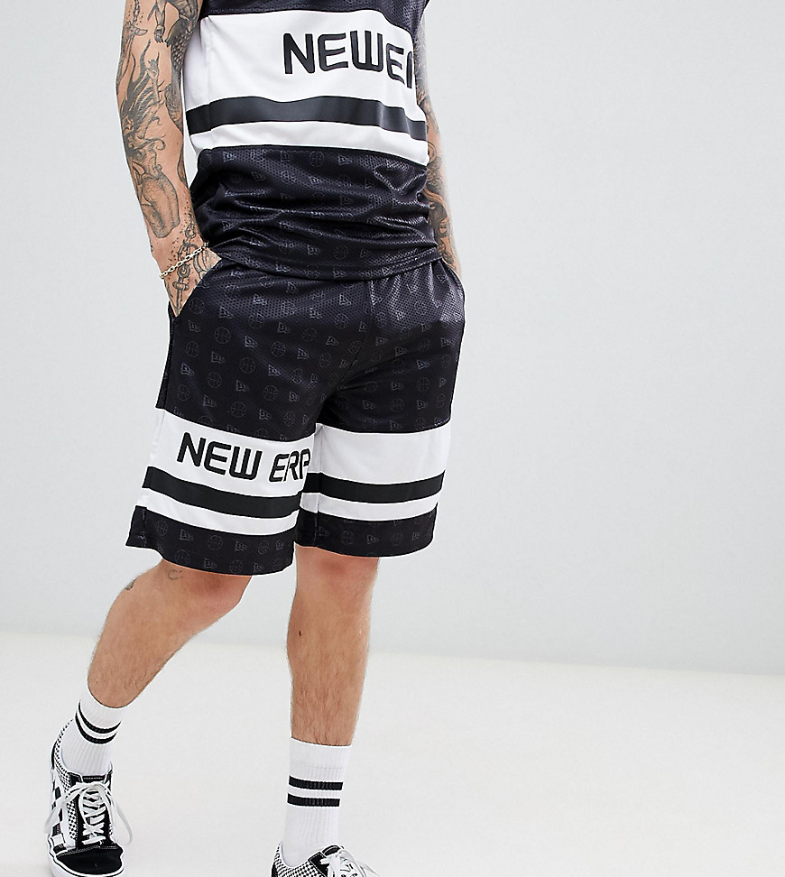 New Era mesh shorts in black exclusive to asos