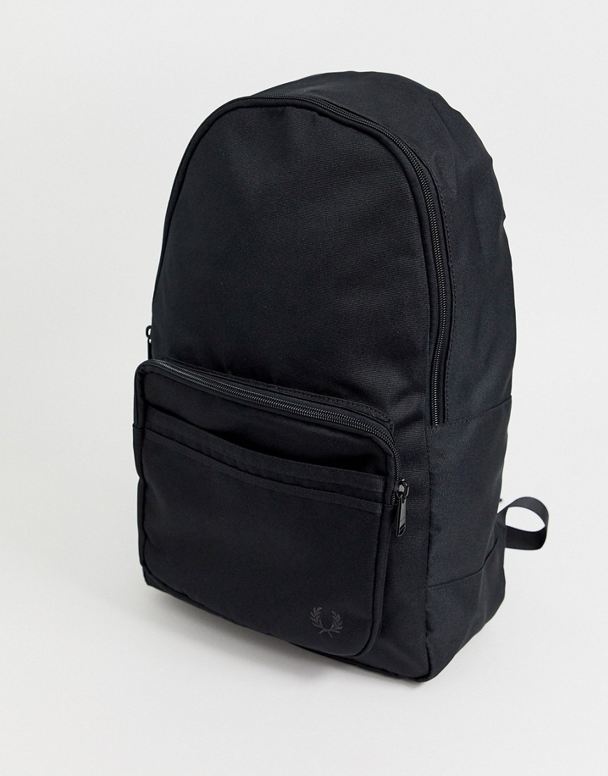 Fred Perry tonal tipped backpack in black