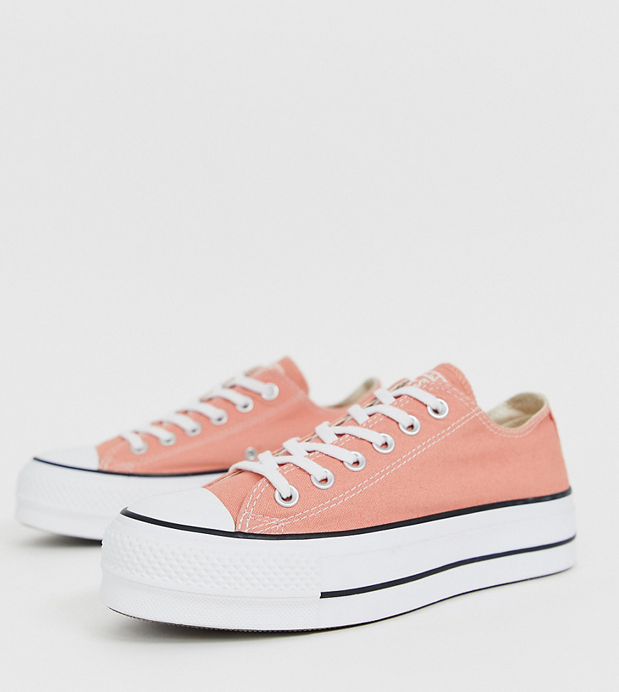 Converse Chuck Taylor Ox Platform Peach Sneakers-pink