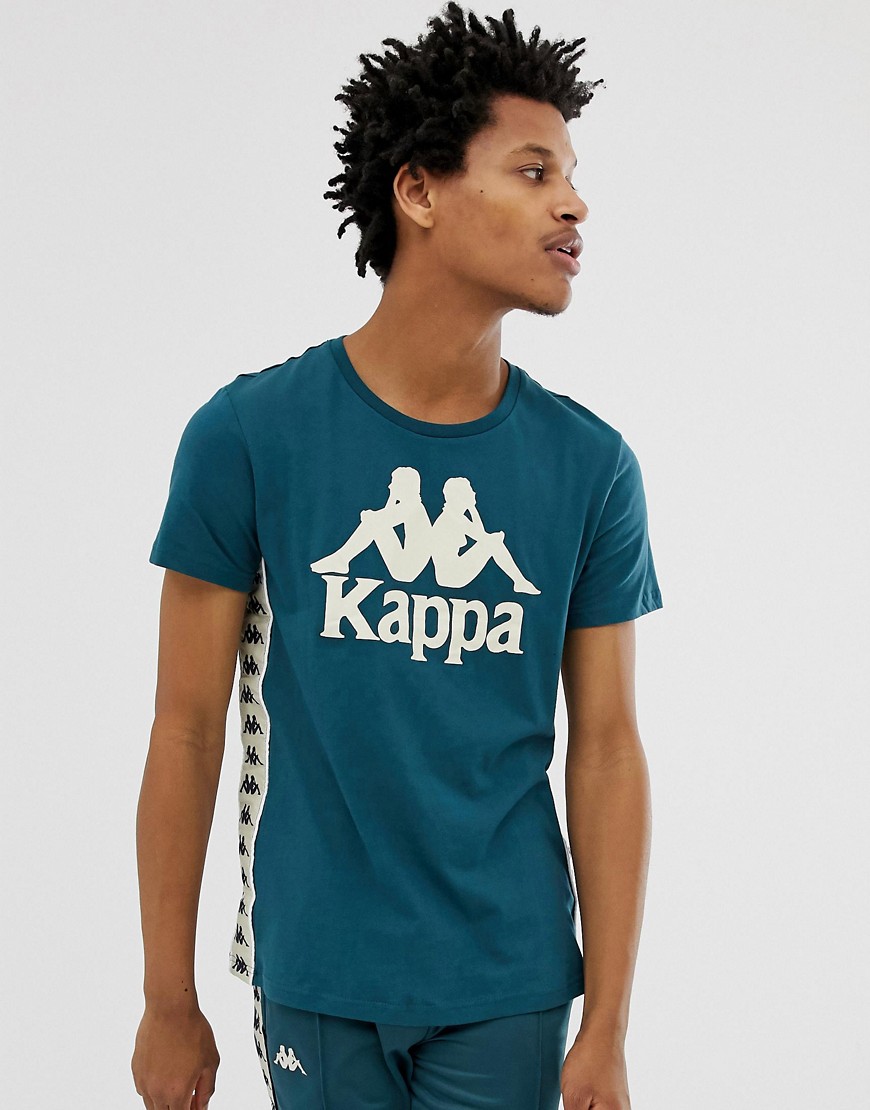 Kappa t-shirt with chest logo and banda taping in blue