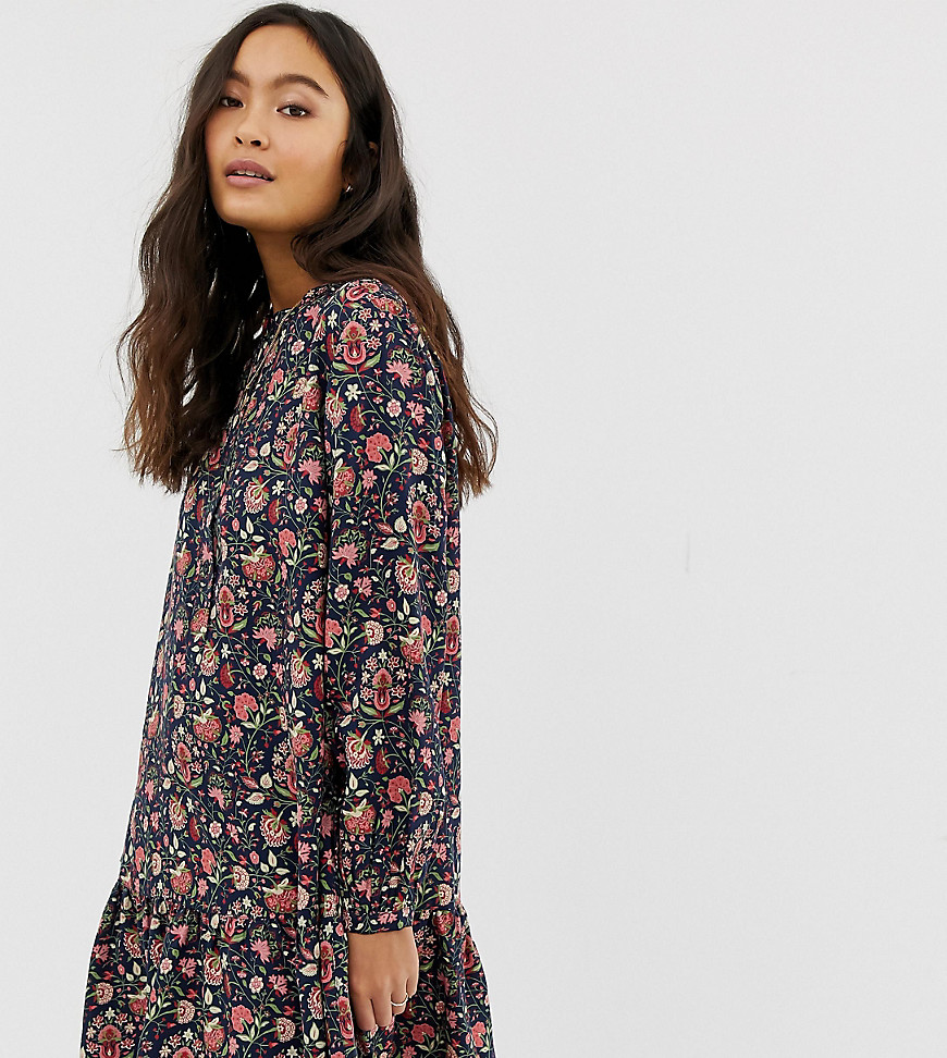 People Tree x V&A high neck smock dress in floral print
