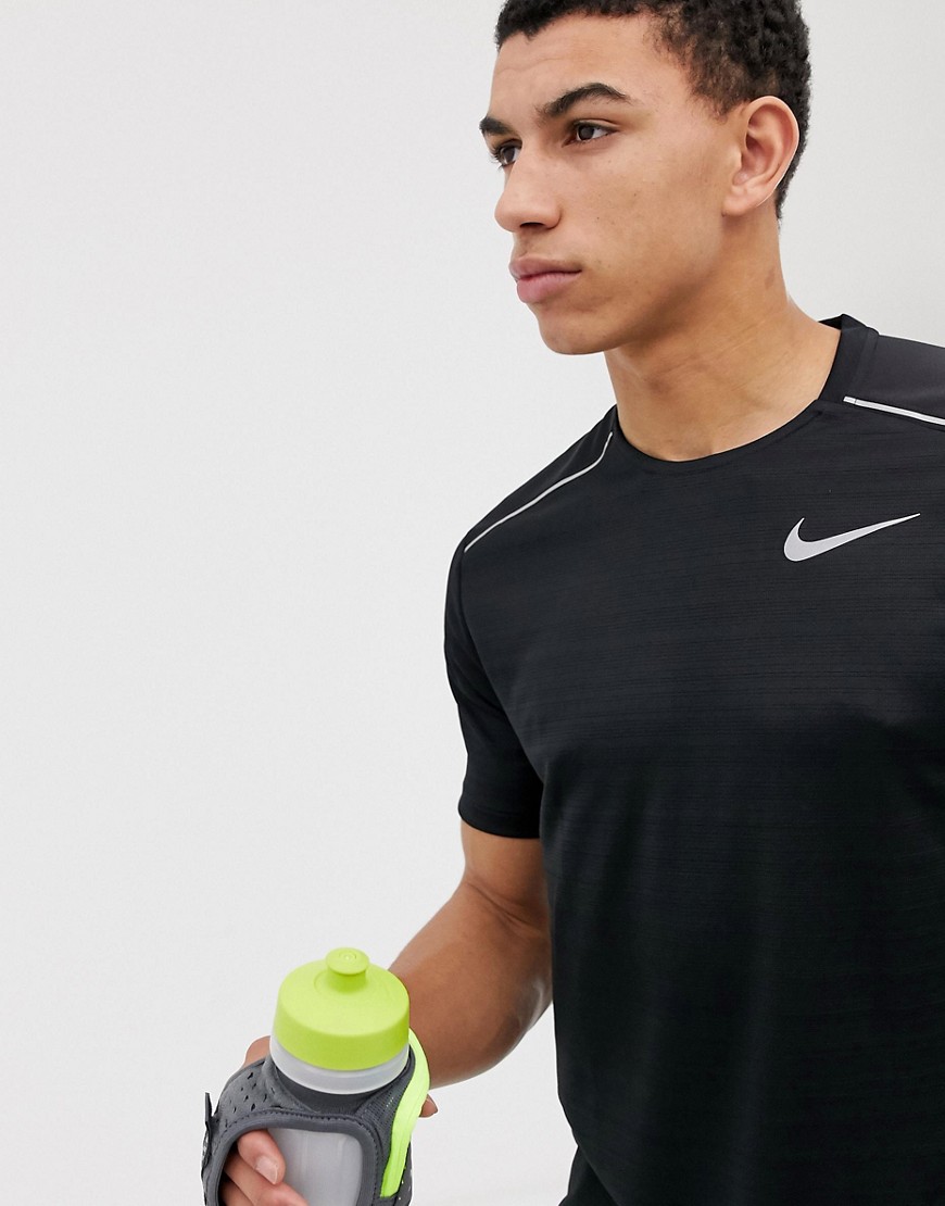 Nike Running Miler t-shirt in black