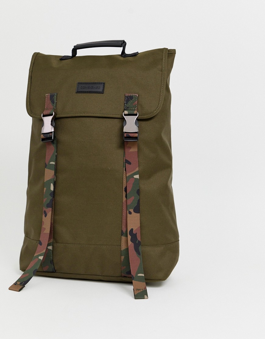 Consigned clip backpack in khaki