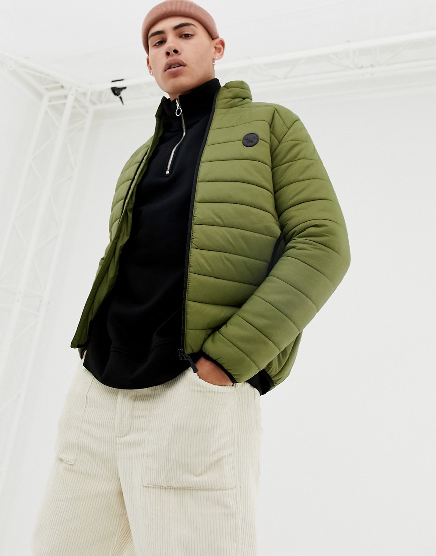 D-Struct Quilted Lightweight Funnel Neck Padded Jacket