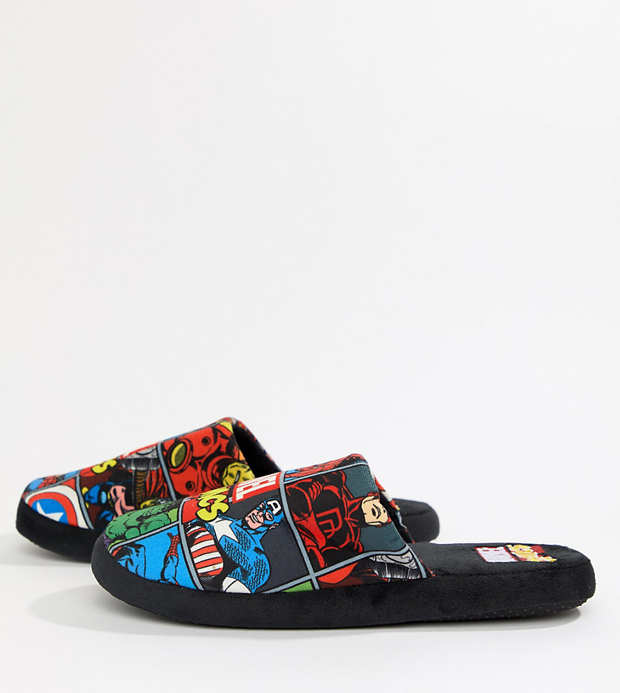Fizz Marvel print slippers Exclusive at ASOS