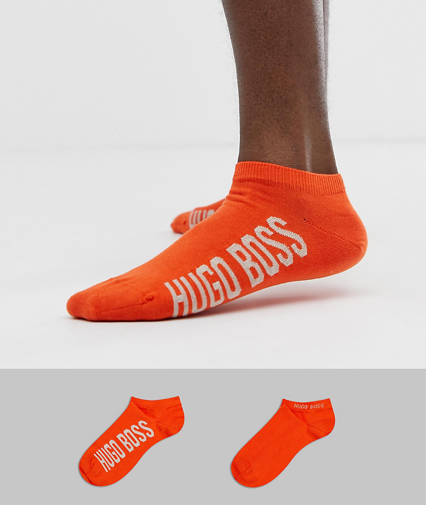 BOSS 2 pack trainer socks in orange