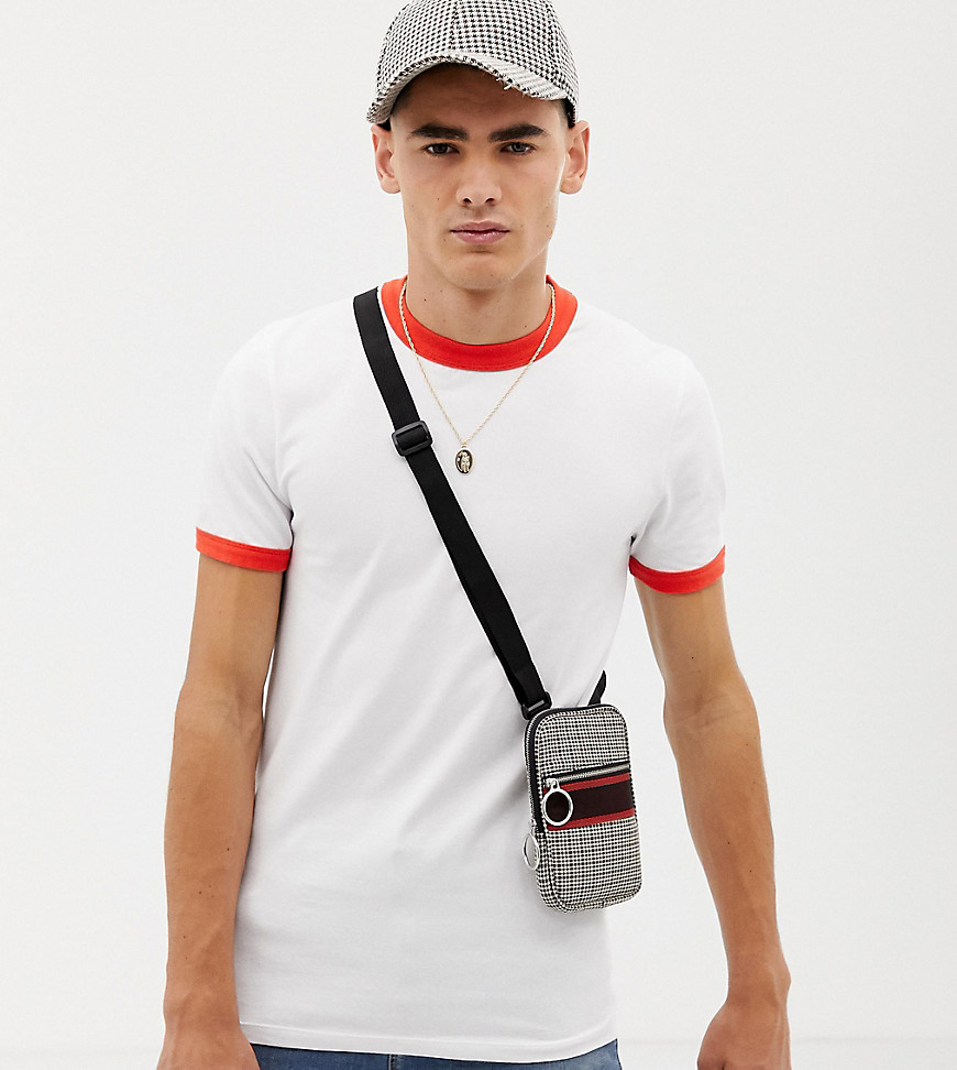 COLLUSION skinny fit t-shirt in white with contrast trims