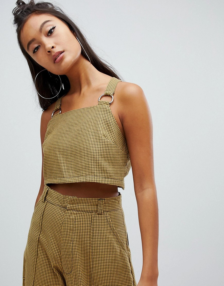 The Ragged Priest crop top in gingham co-ord