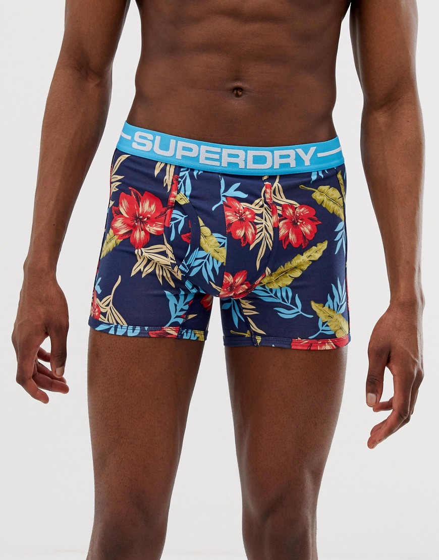 Superdry hawaiian print sport boxer single pack