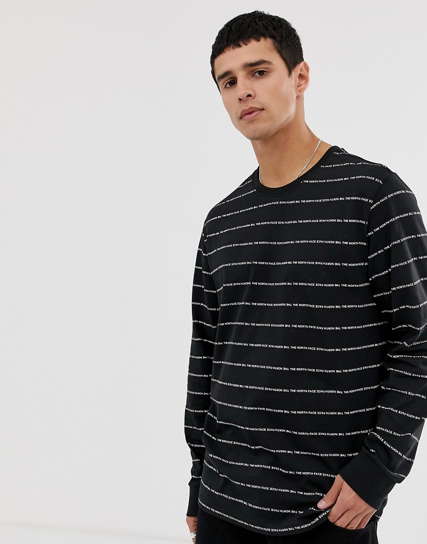 The North Face Stripes long sleeve in black