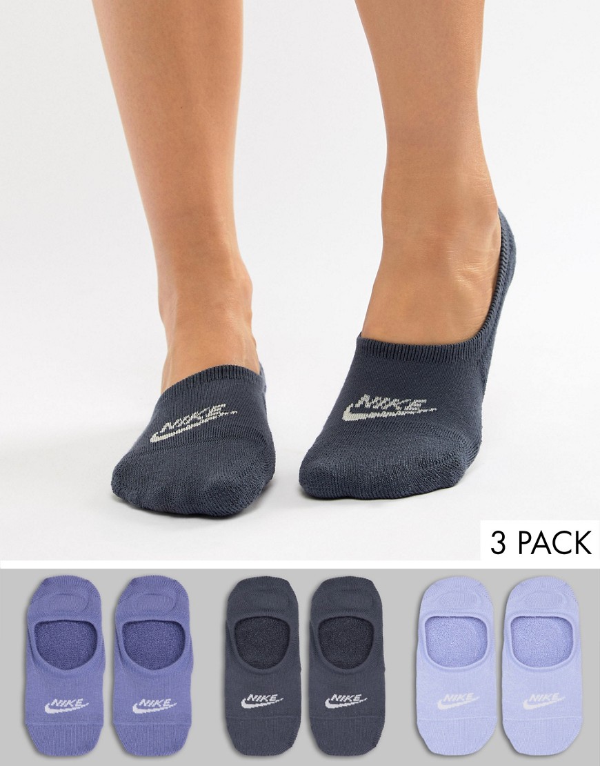 3 пары синих носков Nike - Синий 