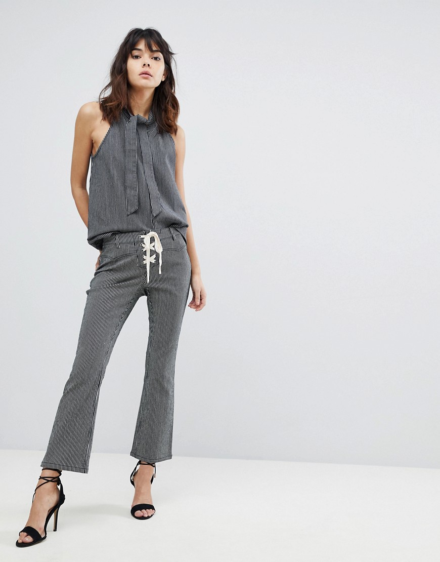 Current Air Lace Up Crop Kick Flare Trouser