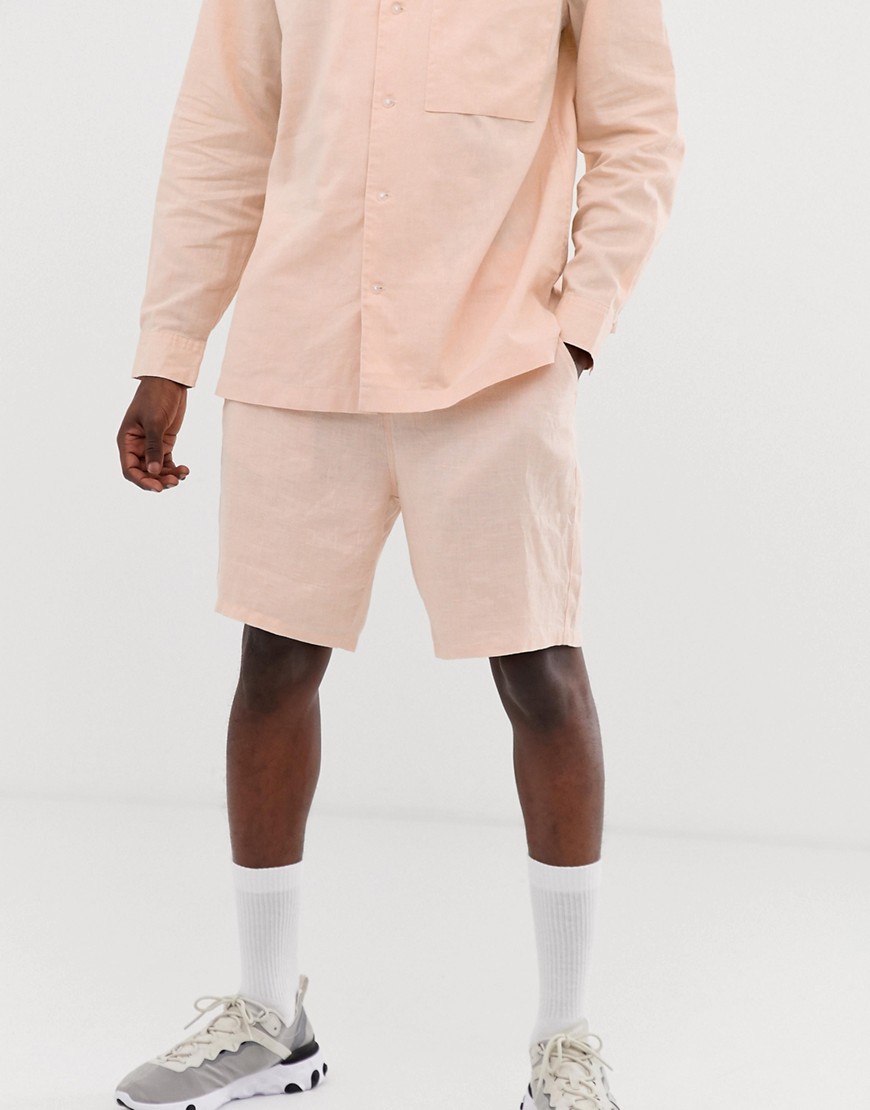 ASOS WHITE co-ord boxy shorts in 100% hemp
