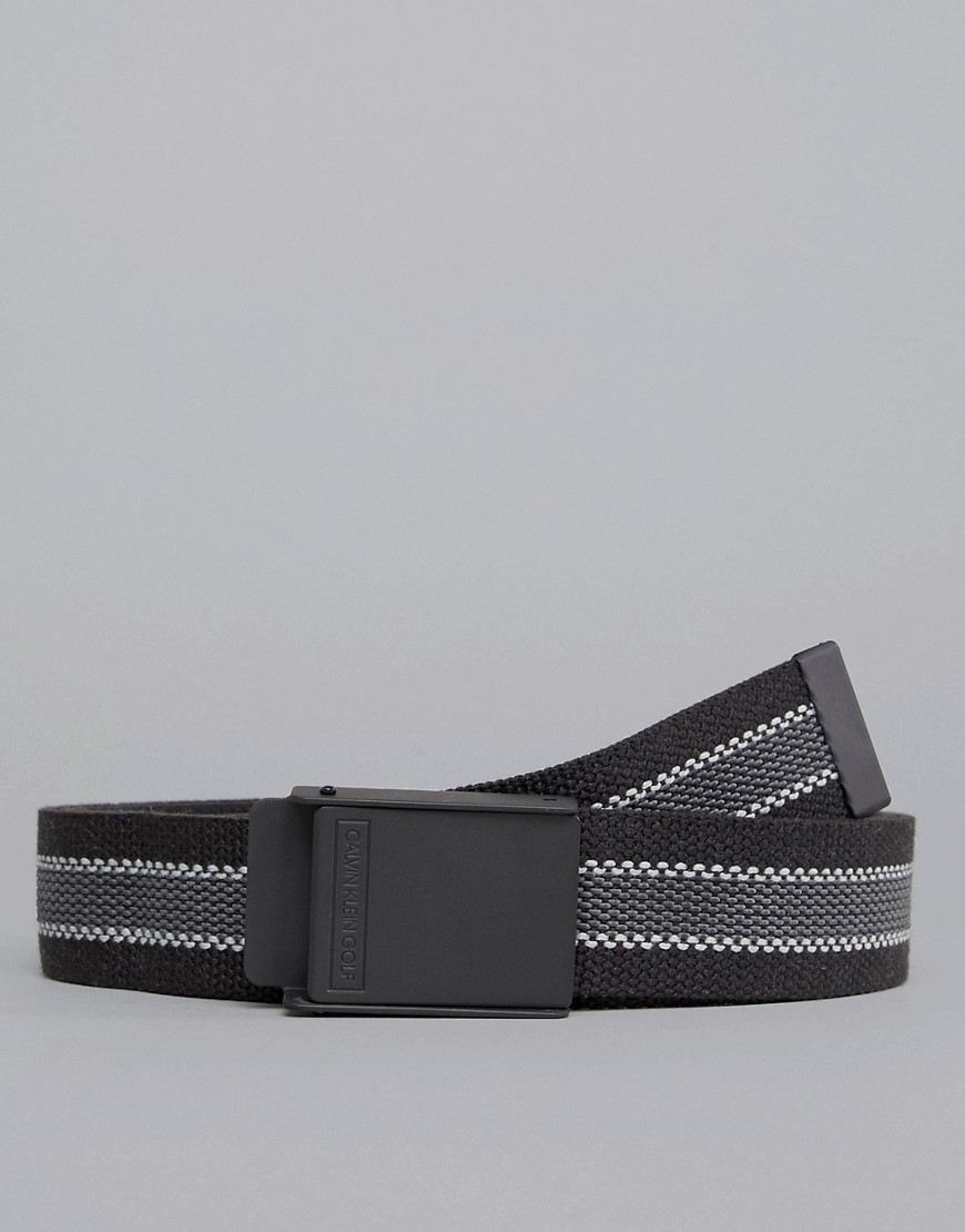 Calvin Klein Golf reversible belt with webbing in black c9320
