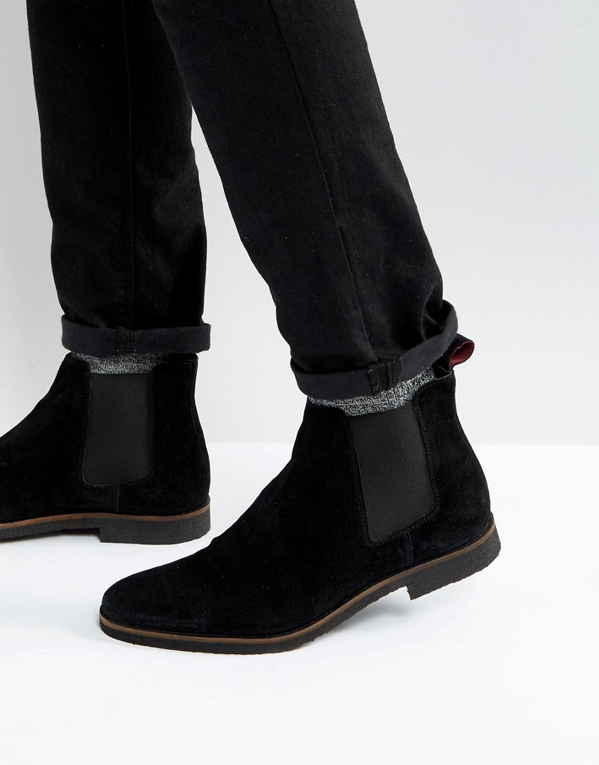 Замшевые ботинки челси Walk London Hornchurch - Черный 