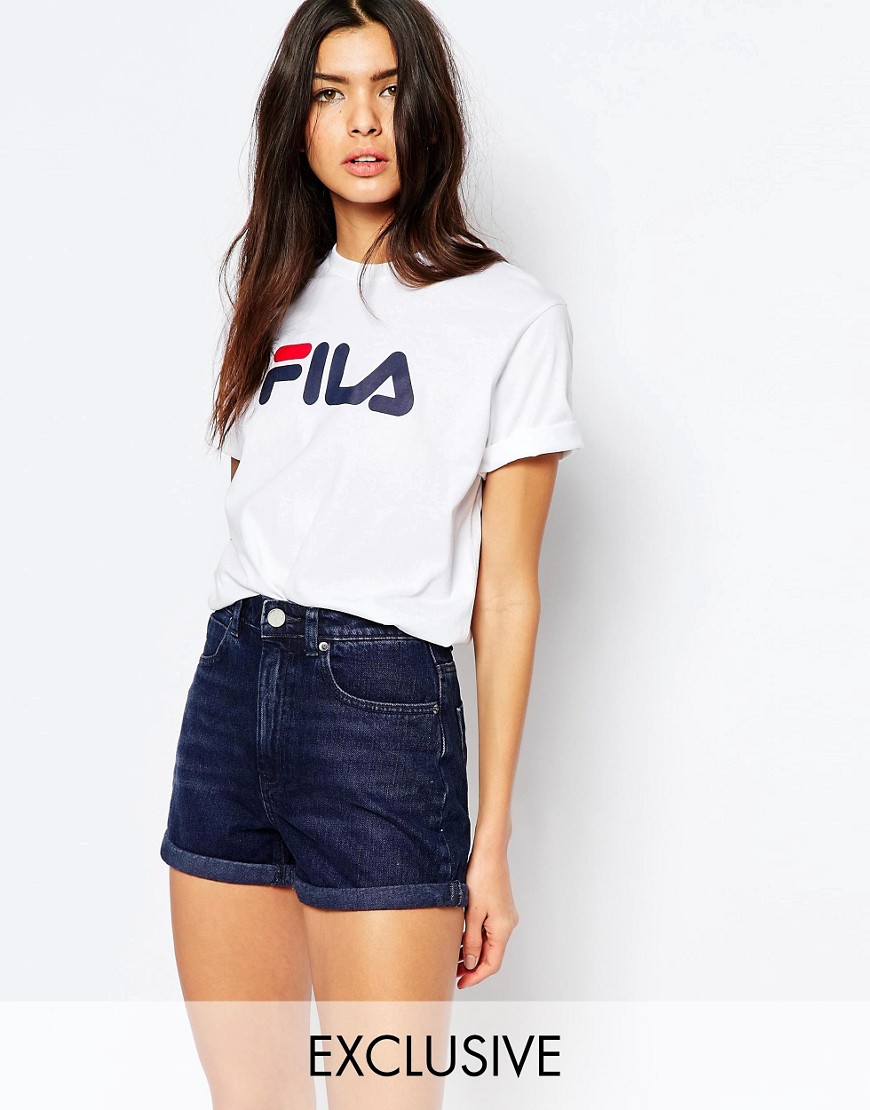 Fila | Fila Oversized Boyfriend T-Shirt With Front Logo at ASOS