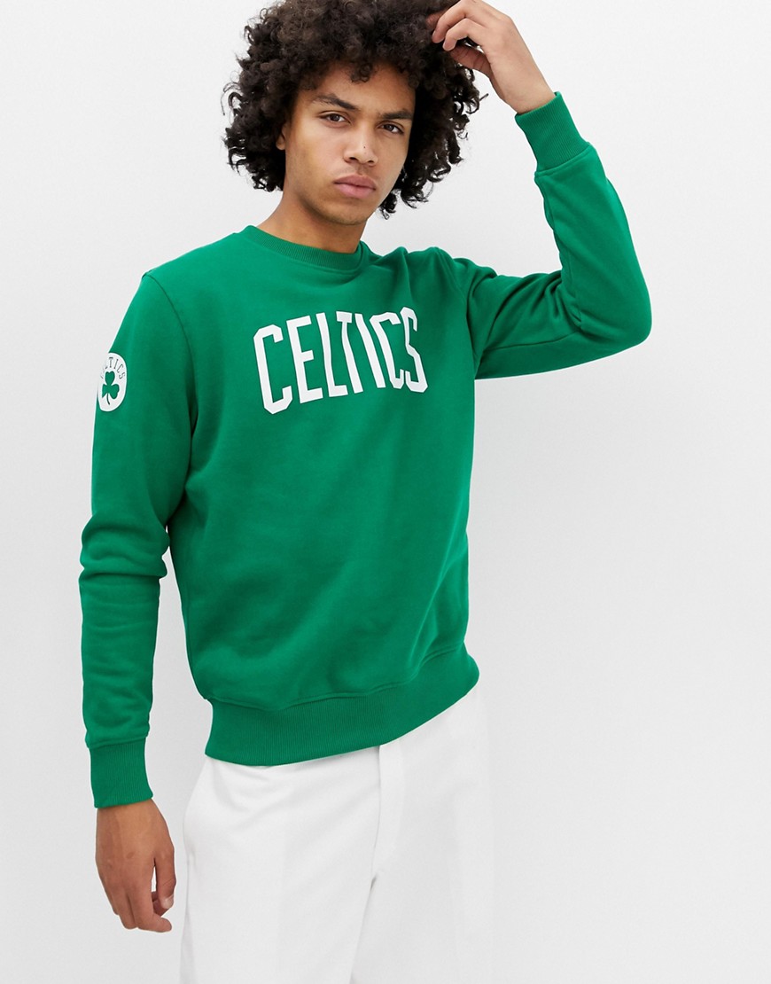 New Era NBA Boston Celtics Sweatshirt With Chest Logo In Green