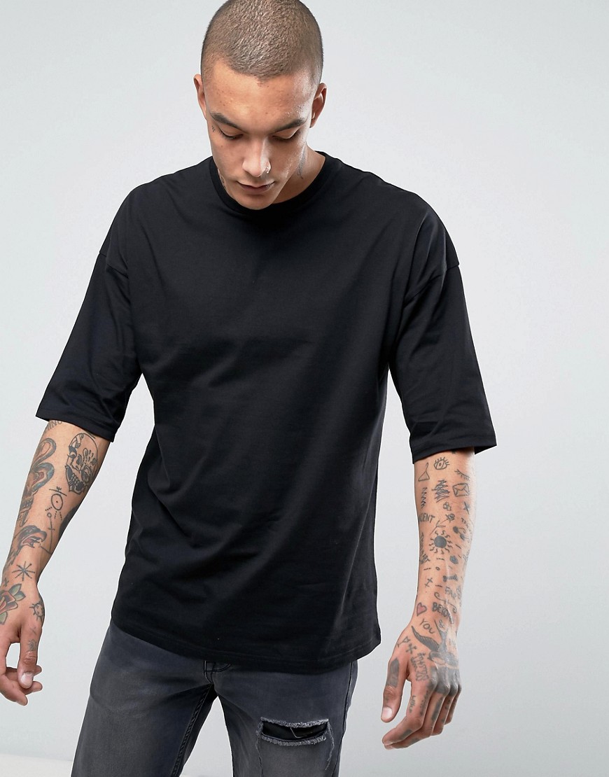 ASOS DESIGN oversized t-shirt in black