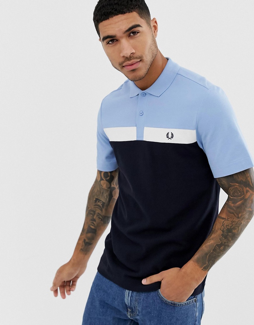 Fred Perry panel polo in navy