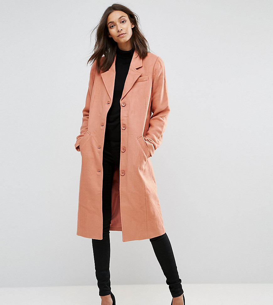 Y.A.S Tall Button Down Peacoat