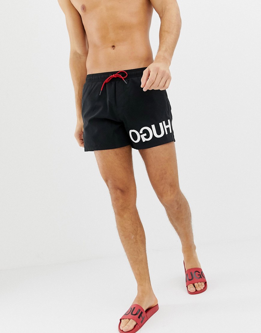 HUGO reverse logo swim shorts