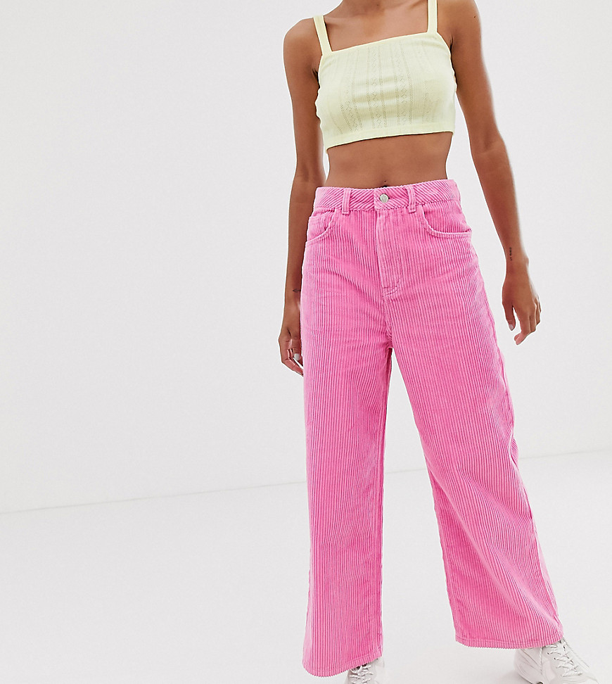 Reclaimed Vintage The '93 wide leg cord jeans in bright pink