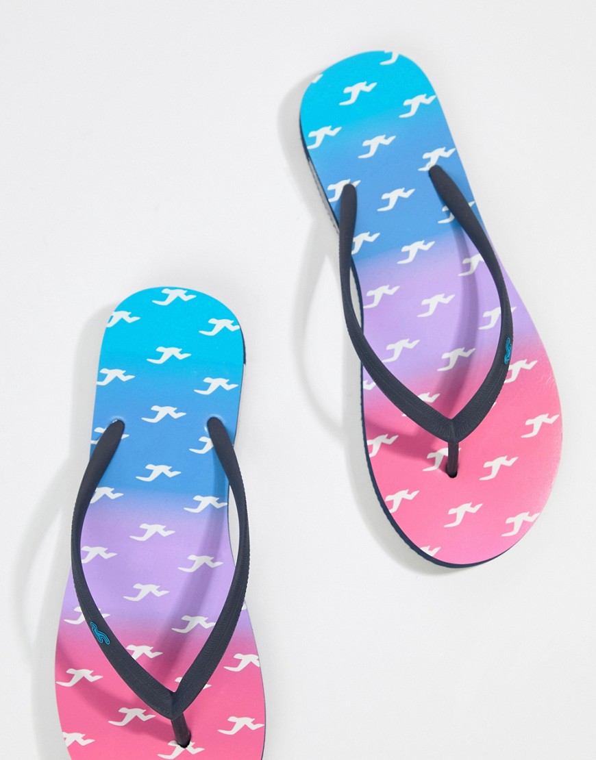 Hollister Flip Flop - Pink/blue