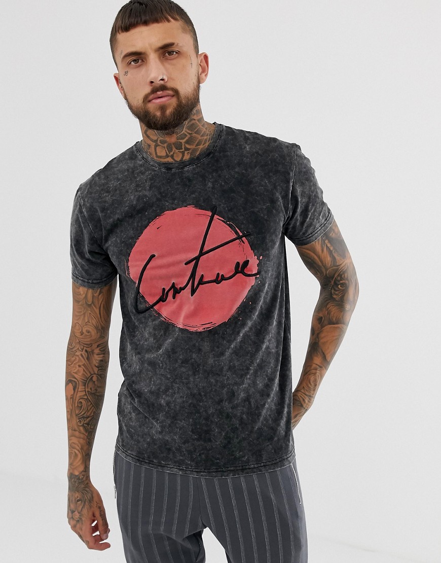 The Couture Club muscle fit t-shirt in acid wash