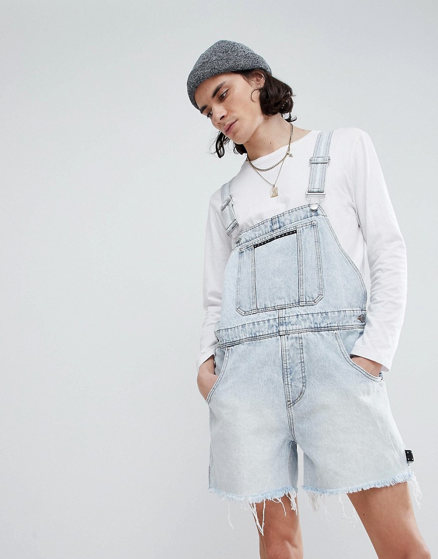 Cheap Monday Cred Short Dungarees - Tom blue