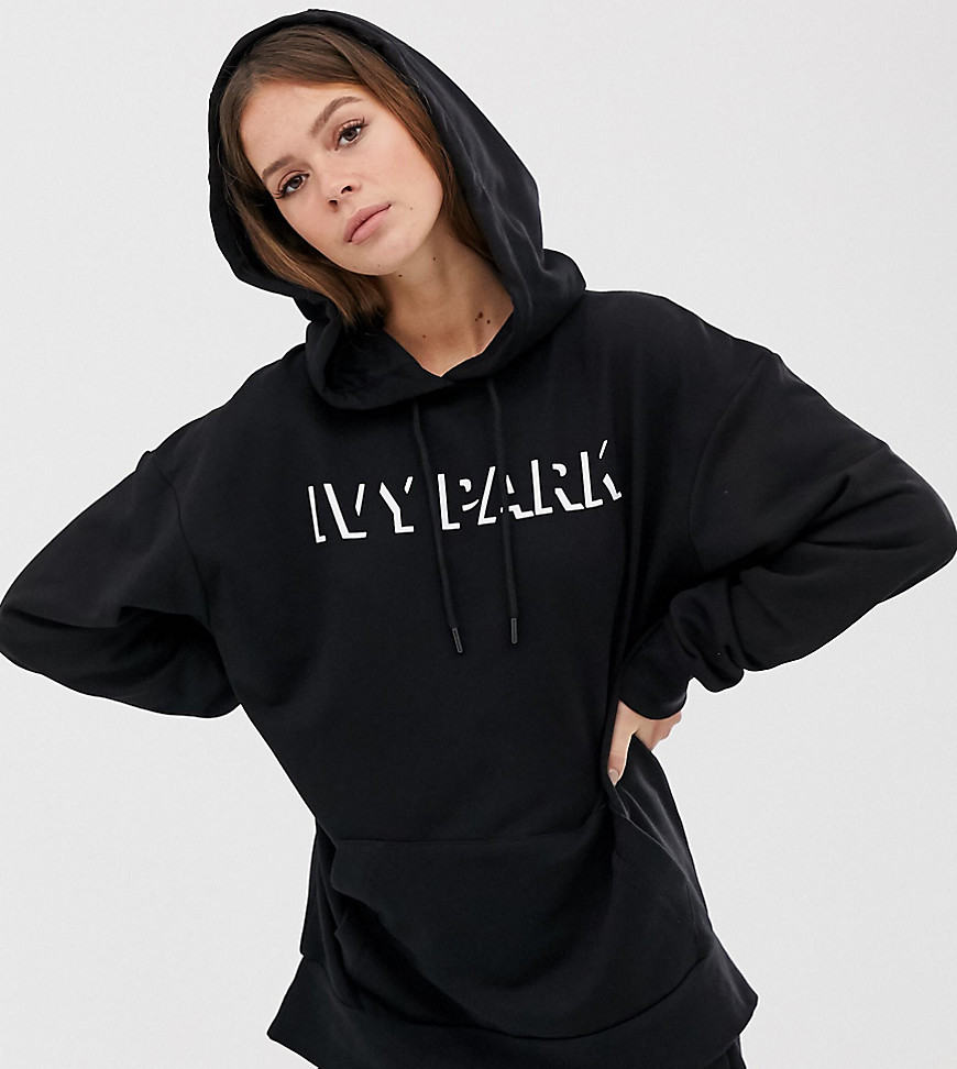Ivy Park logo hoodie in black