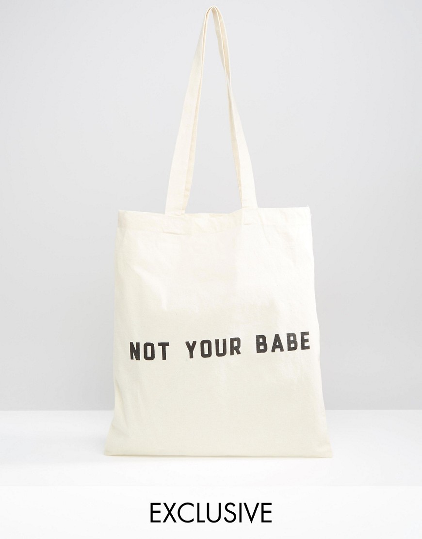 Reclaimed Vintage | Reclaimed Vintage Tote Not Your Babe at ASOS