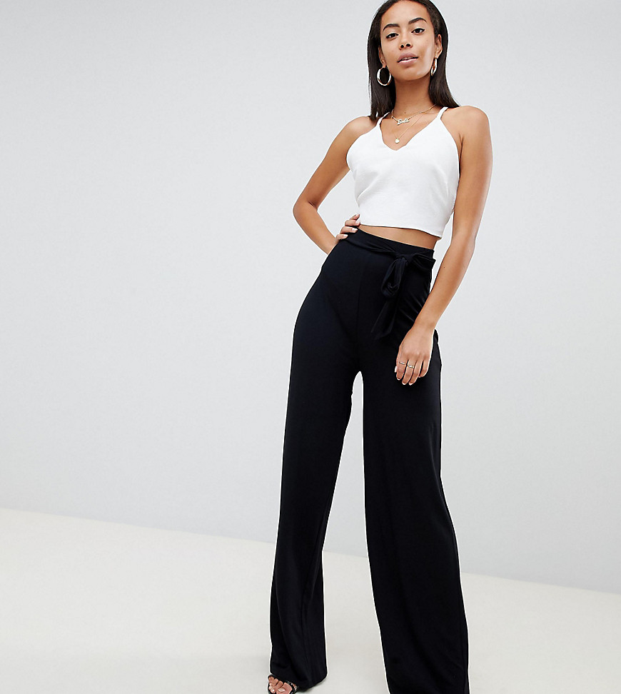 Missguided Tall Wide Leg Trousers - Black