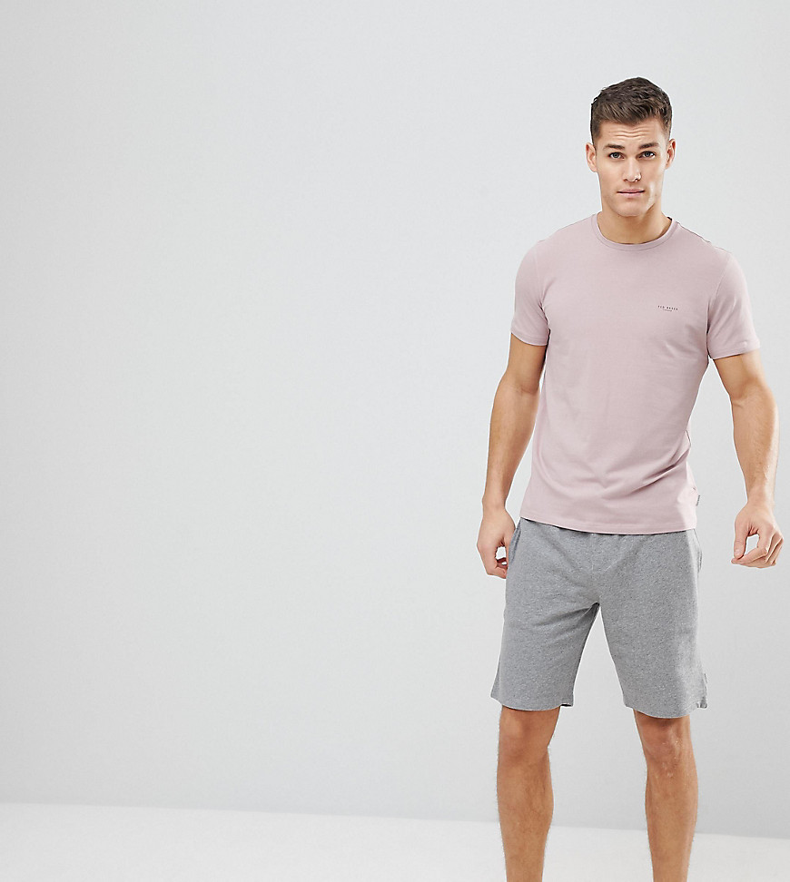 Ted Baker Pleco Lounge T-Shirt & Shorts Set - Grey
