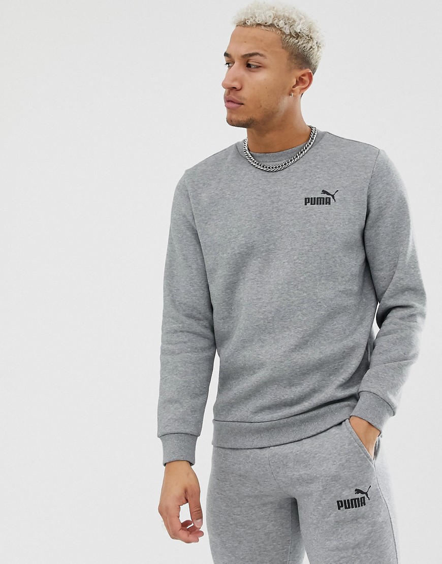 Puma Essentials sweatshirt with small logo in grey