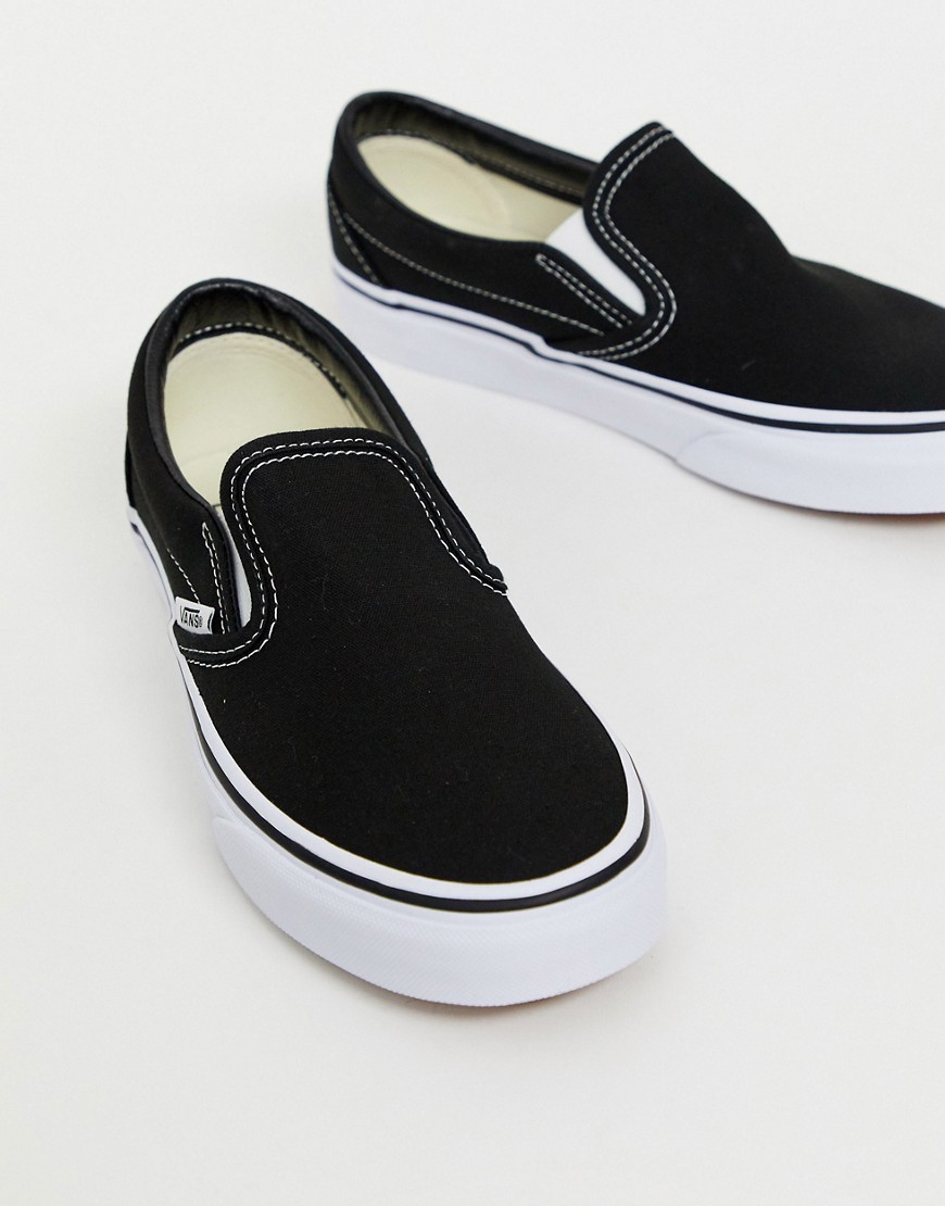 Vans Black Classic Slip-on Platform Sneakers