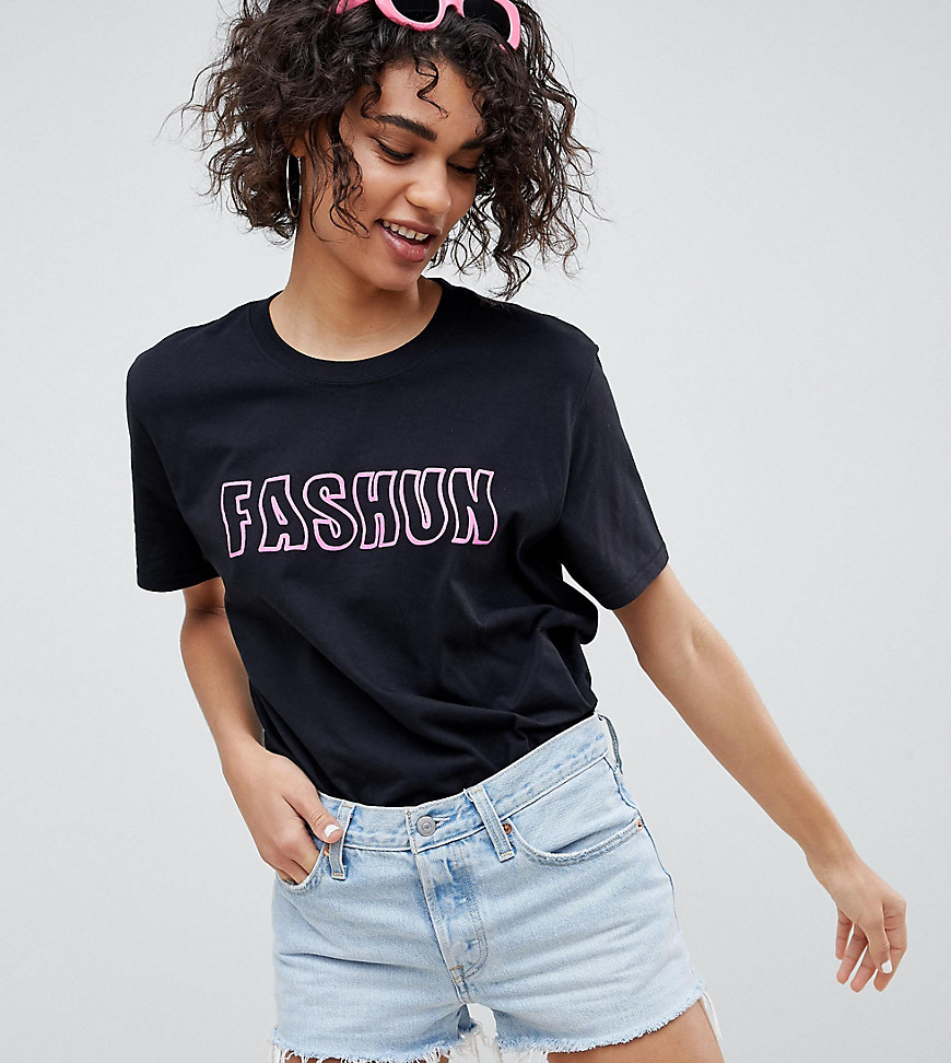 Adolescent Clothing t-shirt with fashun slogan