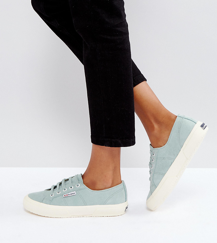 Superga 2750 Suede Trainers In Green - Green