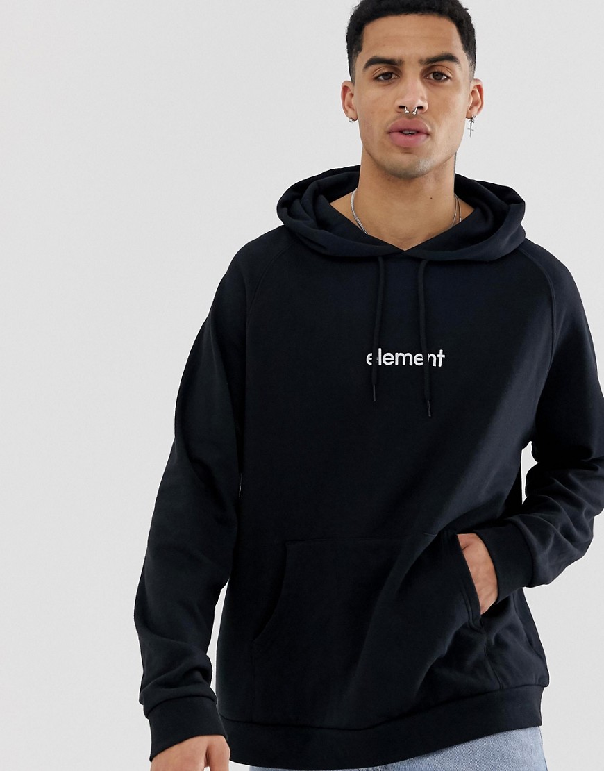 Element hoodie with embroidered logo in black