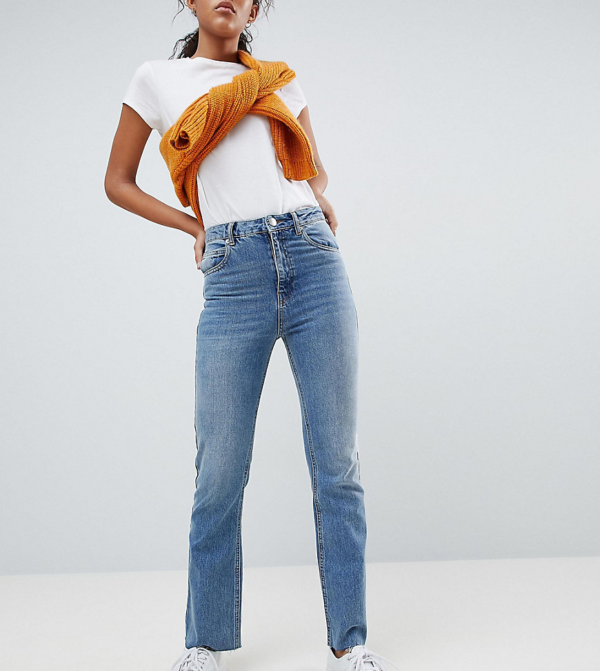 ASOS DESIGN Tall Egerton rigid cropped flare jeans in vintage mid wash