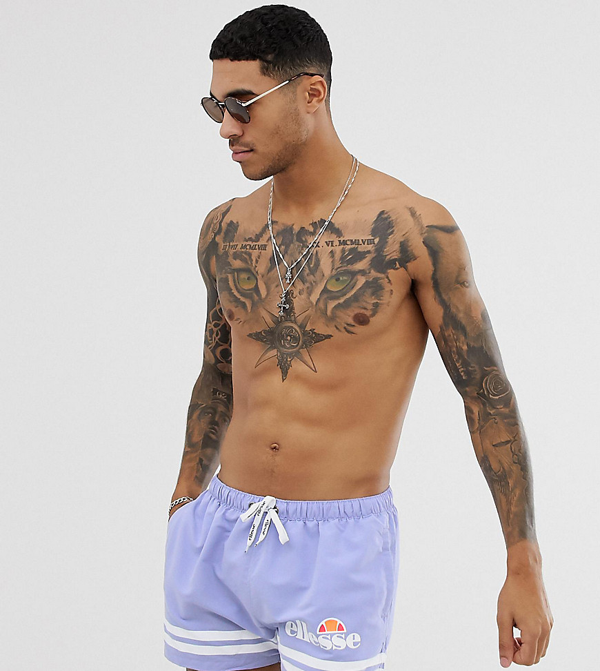 ellesse printed stripe swim shorts in lilac exclusive at ASOS