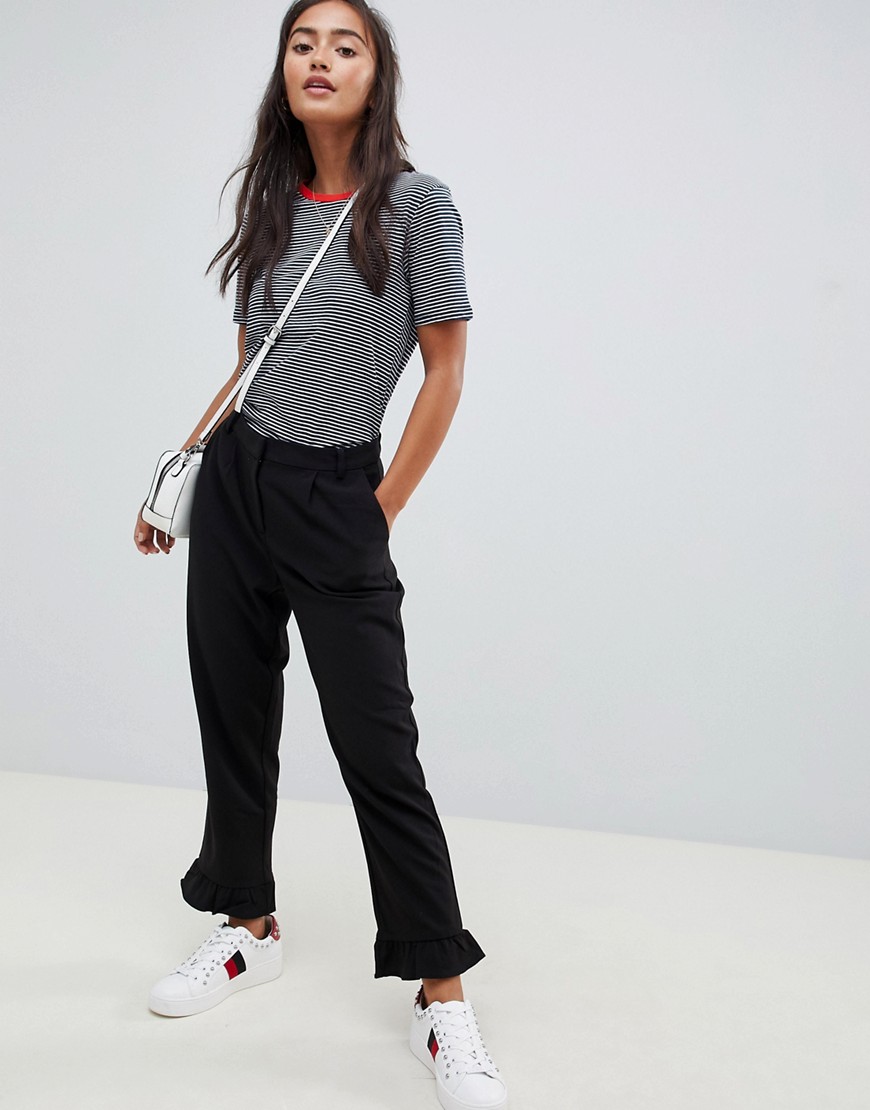 Only Michelle frill hem trousers