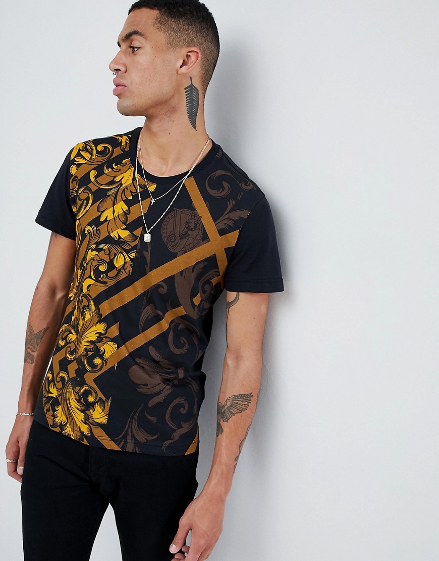 Versace Jeans t-shirt with baroque print - Yellow