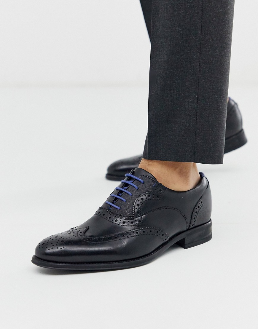 Ted Baker Mitack Brogues In Black Leather