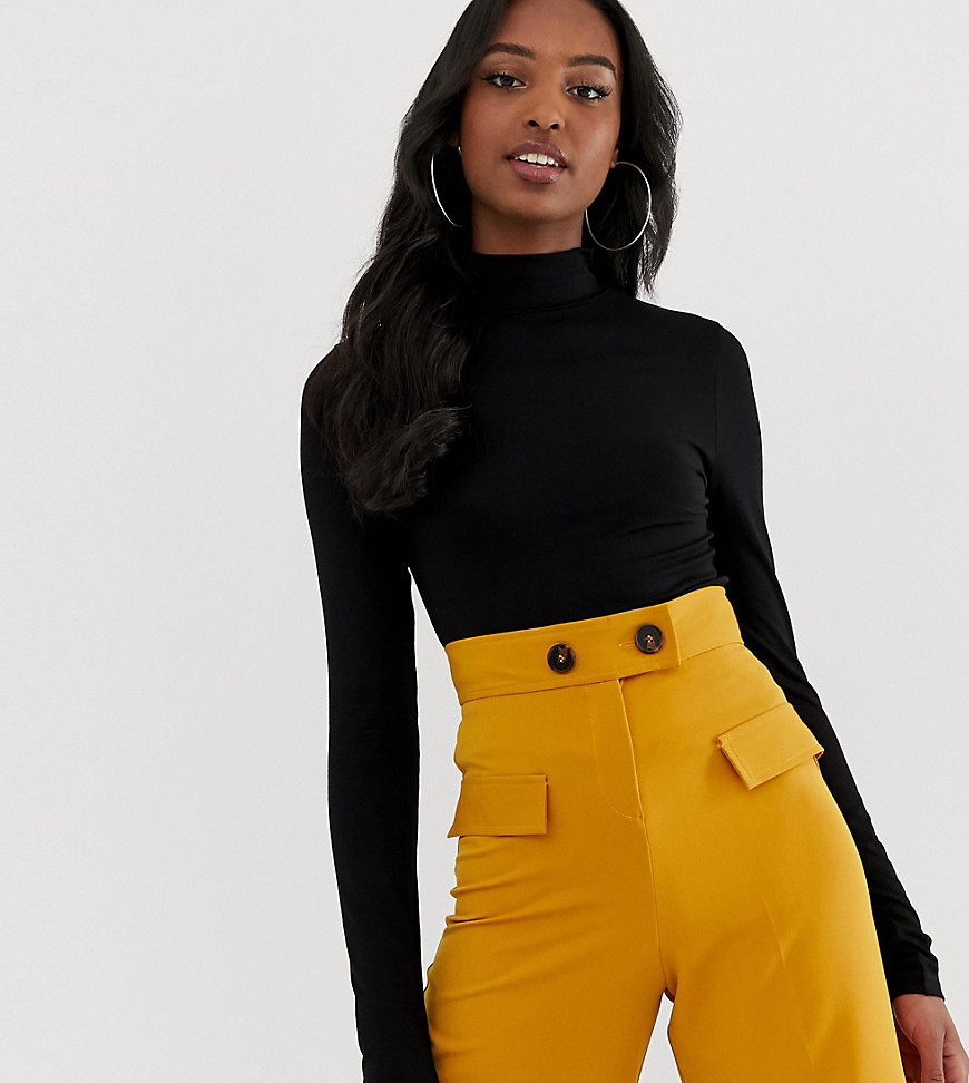 ASOS DESIGN Tall turtle neck long sleeve top in black